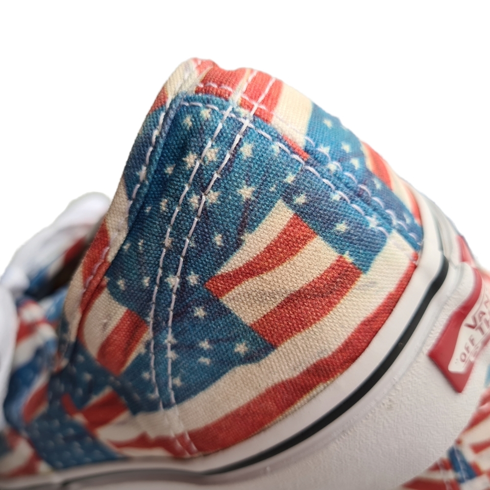 Vans US m9.0 w10.5 American Flag Unisex Red White Blue USA Sneakers - Picture 6 of 16